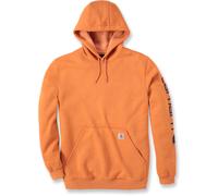 Carhartt Midweight Sleeve Logo Capuche, noir-orange, taille XL pour homme