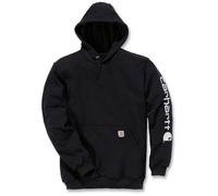 Carhartt Midweight Sleeve Logo Capuche, noir, taille XL pour homme