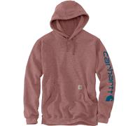 Carhartt Midweight Sleeve Logo Capuche, rouge-bleu, taille XS pour homme
