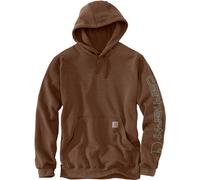 Carhartt Midweight Sleeve Logo Capuche, vert-brun, taille XS pour homme
