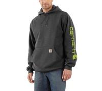 Carhartt Midweight Sleeve Logo Hooded Sweatshirt Capuche, Carbon Heather, S Homme