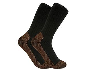 Carhartt Midweight Steel Toe Sock 2 Pack Chaussettes, Noir, L Homme