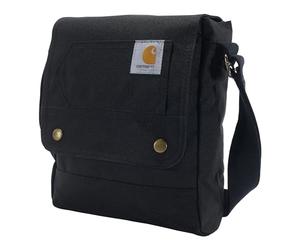 Carhartt Mixte, Adjustable Shoulder Bag with Flap Over Closure Bouton, Durable, Sac à bandoulière réglable avec Rabat sur Fermeture à Pression, Everyday Crossbody Snap (Noir), Taille Unique