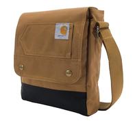 Carhartt Mixte Bouton, Durable, Sac à bandoulière réglable avec Rabat sur Fermeture à Pression, Everyday Crossbody Snap Brown, Taille Unique