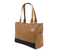 Carhartt Mixte, Durable et résistant à l'eau avec Fermeture éclair, Sac fourre-Tout Horizontal Brown, Taille Unique