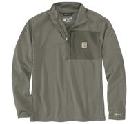 Carhartt - Mock Neck Half-Zip T-Shirt - Haut à manches longues - L - dusty olive