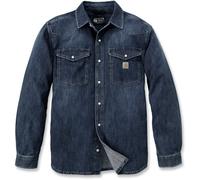 Carhartt Montana Relaxed Fit Denim Long-Sleeve Snap Front Chemise, bleu foncé, Taille XL