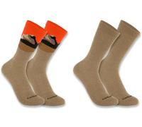 Carhartt Mountain Crew, chaussettes L Marron Clair/Orange Marron Clair/Orange