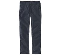 Carhartt Pantalon de travail fuselé Rugged Flex Straight Fit en toile à 5 poches Pantalon utilitaire de travail Homme, bleu, 34W/34L