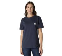 Carhartt Workwear – T-shirt femme Ultra Résistant 103067 – poche, manches courtes, bleu M