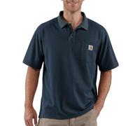 Carhartt Polo Midweight poche manches courtes coupe ample bleu marine XL homme
