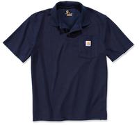 Polo manches courtes bleu navy - taille S - Contractors K570 CARHARTT