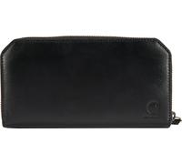 Carhartt Leder Clutch, portefeuille femmes Taille unique Noir Noir