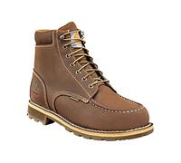 Carhartt Pour Hommes Men's Traditional Welt 6" Waterproof MOC Toe Boot Cmw6197 Bottes de Travail Traditionnelles imperméables à Bout Mocassin 15,2 cm, Huile de Bison foncée bronzée, 43 EU