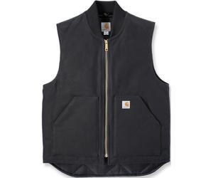 Carhartt Relaxed Fit Firm Duck Insulated Rib Collar Gilet, noir, Taille M