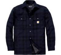 Carhartt Relaxed Fit Flannel Sherpa-Lined Shirt Veste textile, noir-bleu, taille L pour homme