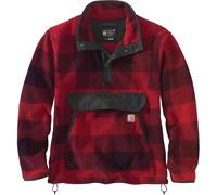 Carhartt Relaxed Fit Plaid, pull-over en polaire S Rouge Foncé/Rouge Rouge Foncé/Rouge