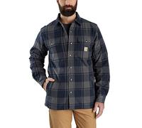 Carhartt Relaxed Fit Heavyweight Flannel Sherpa-Lined Shirt Jac Chemise à Bouton Bas Homme (Lot de 1)