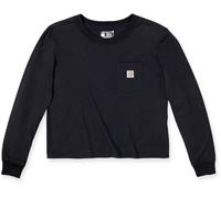 Carhartt Relaxed Fit Lightweight Pocket Chemise à manches longues pour dames, noir, Taille XS