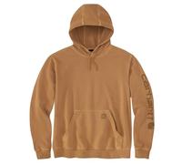 Carhartt Relaxed Fit Midweight Garment Dyed French Terry Graphic Sweatshirt Maillot de survêtement, Marron, X-Large Homme