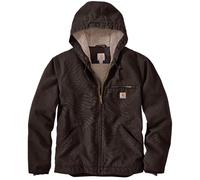 Carhartt Relaxed Fit Washed Duck Sherpa Lined Veste, Brun foncé, Taille L