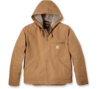 Carhartt Relaxed Fit Washed Duck Sherpa Lined Veste, Marron, Taille M
