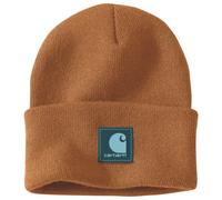 Carhartt - Rubber Patch Watch Cap Beanie - Bonnet - One Size - carhartt brown / dark harbor teal