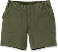 Carhartt Rugged Flex Canvas Work, short femme W2 Vert Foncé Vert Foncé