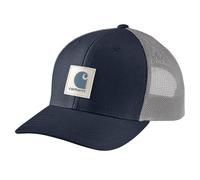 Carhartt Rugged Flex Casquette de baseball pour homme, en sergé, avec dos en mesh et patch logo, bleu marine, taille unique