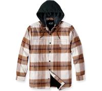 Carhartt Rugged Flex Flannel Fleece, veste en textile L Marron Clair/Beige/Noir Marron Clair/Beige/Noir