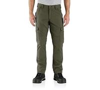 Carhartt Rugged Flex® Pantalon de travail cargo indéchirable pour homme Coupe décontractée, Basilic, 36W x 32L