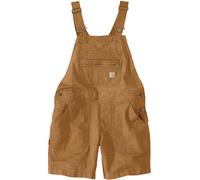 Carhartt Rugged Flex Relaxed Fit Canvas Ladies Salopette courte, Marron, Taille S