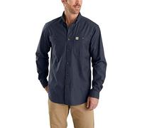 Carhartt Rugged Flex Rigby Long-Sleeve Work Shirt Chemise, Navy, S Homme
