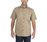 Carhartt Rugged Flex Rigby Short-Sleeve Work Shirt Chemise, Dark Khaki, XL Homme