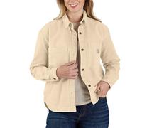 Carhartt Rugged Flex Surchemise en toile de canard ample pour femme, Lait d'avoine, Small