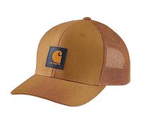 Carhartt Rugged Flex Twill Mesh Back Logo Patch Cap Casquette de Baseball, Marron/nid d'abeille, Taille Unique Homme