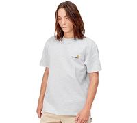 Carhartt S/S American Script T-Shirt, Ash Heather, M Mixte
