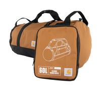 Carhartt Sac de sport rond classique avec pochette utilitaire, sac d'équipement robuste, résistant à l'eau, pliable pour chantier, salle de sport et voyage, Marron, 60L, 60 l