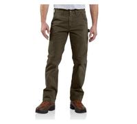 Carhartt Salopette pantalon coupe décontractée en sergé délavé, pour hommes, W36/L36, Café noir, 1