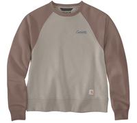 Carhartt Sawyer Crewneck Sweat-shirt pour femmes, Gris/Marron, Taille M