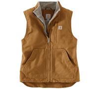 Carhartt – Gilet Sherpa doublé col montant – Brun Taille L Femme