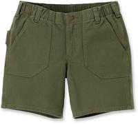 Carhartt Rugged Flex Canvas Work, short femme W4 Vert Foncé Vert Foncé