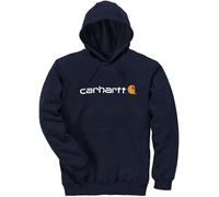 Carhartt Signature Logo Midweight Capuche, bleu foncé, Taille L