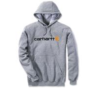 Carhartt Signature Logo Midweight Capuche, Gris clair, Taille S