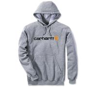 Carhartt Signature Logo Midweight Capuche, Gris clair, Taille XS