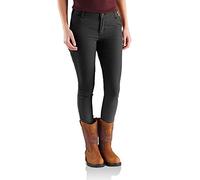 Carhartt Slim-Fit Crawford Pant Pantalon Utilitaire de Travail, Black, W12/Reg Femme