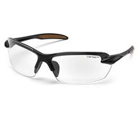 Carhartt Spokane Lightweight Half-Frame Safety Glasses, Black Frame, Clear Lens
