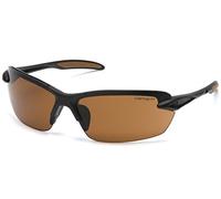 Carhartt Spokane Lightweight Half-Frame Safety Glasses, Black Frame, Sandstone Bronze Lens