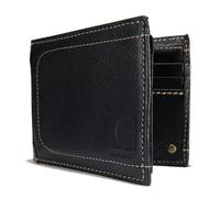 Carhartt Store bourse portefeuille en cuir avec le logo 61-2201, couleur:noir