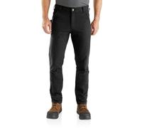 Carhartt Straight Fit Stretch Duck Double Front Pantalon Utilitaire de Travail, Noir, 31W x 32L Homme